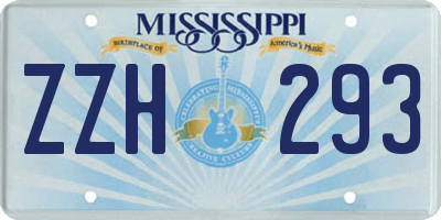 MS license plate ZZH293