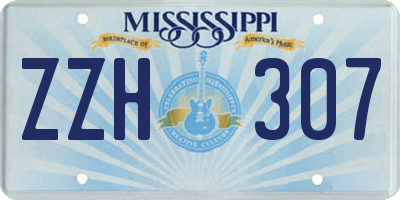 MS license plate ZZH307
