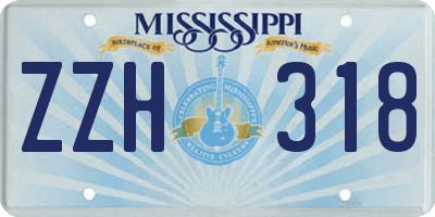 MS license plate ZZH318