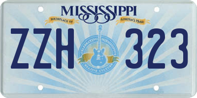 MS license plate ZZH323