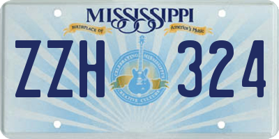 MS license plate ZZH324