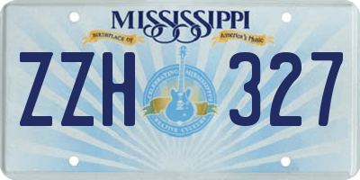 MS license plate ZZH327