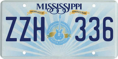 MS license plate ZZH336