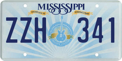 MS license plate ZZH341