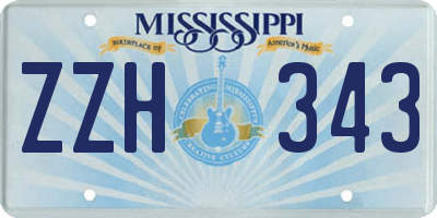 MS license plate ZZH343