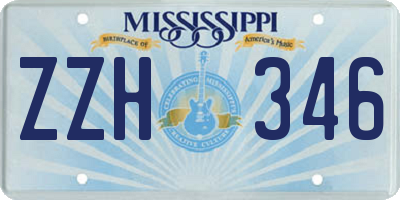 MS license plate ZZH346