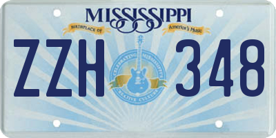 MS license plate ZZH348