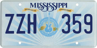 MS license plate ZZH359