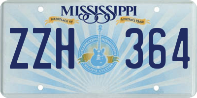 MS license plate ZZH364