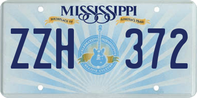 MS license plate ZZH372