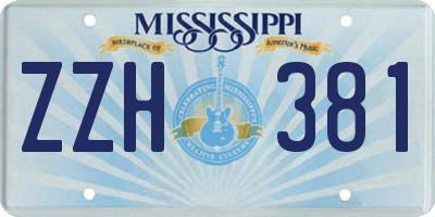 MS license plate ZZH381