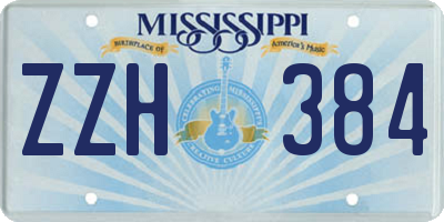 MS license plate ZZH384