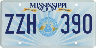 MS license plate ZZH390