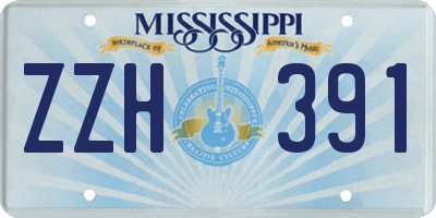MS license plate ZZH391
