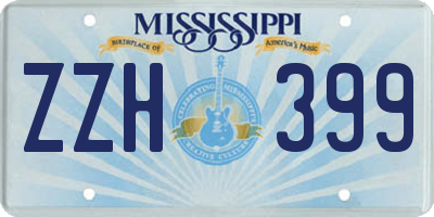 MS license plate ZZH399