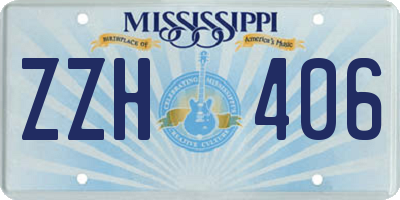 MS license plate ZZH406