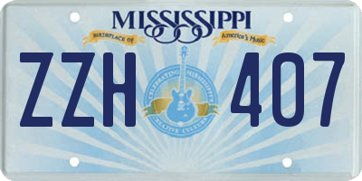 MS license plate ZZH407