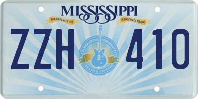 MS license plate ZZH410