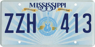 MS license plate ZZH413