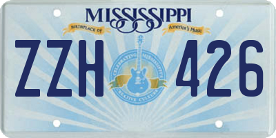 MS license plate ZZH426