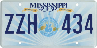 MS license plate ZZH434