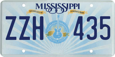 MS license plate ZZH435