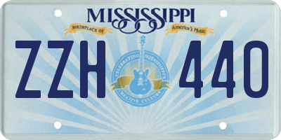 MS license plate ZZH440