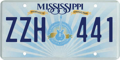 MS license plate ZZH441