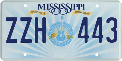 MS license plate ZZH443