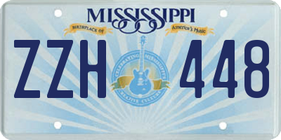 MS license plate ZZH448