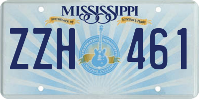 MS license plate ZZH461