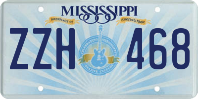 MS license plate ZZH468