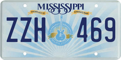 MS license plate ZZH469