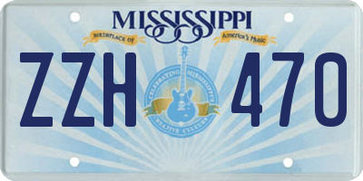 MS license plate ZZH470