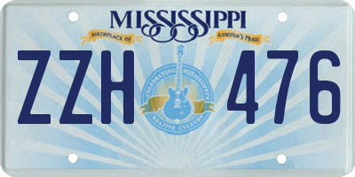 MS license plate ZZH476