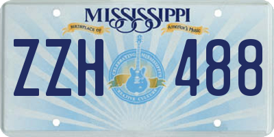 MS license plate ZZH488