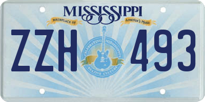 MS license plate ZZH493