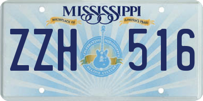 MS license plate ZZH516