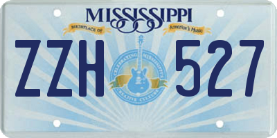 MS license plate ZZH527