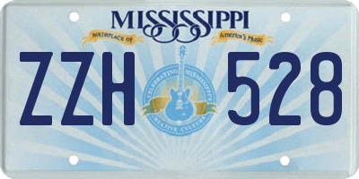 MS license plate ZZH528