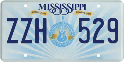 MS license plate ZZH529