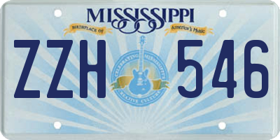 MS license plate ZZH546