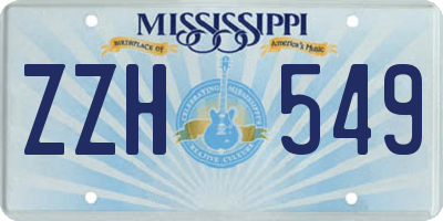 MS license plate ZZH549