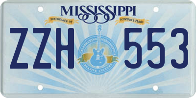 MS license plate ZZH553