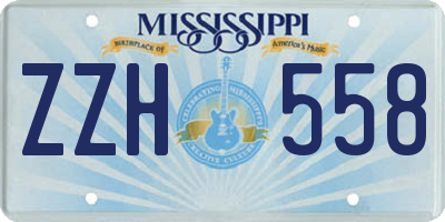 MS license plate ZZH558