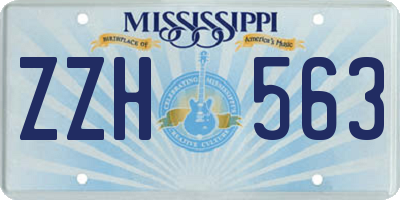MS license plate ZZH563