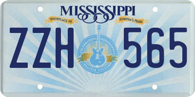 MS license plate ZZH565