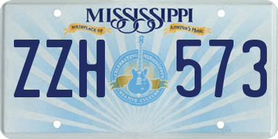 MS license plate ZZH573
