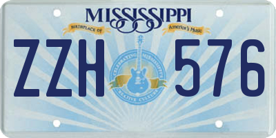 MS license plate ZZH576