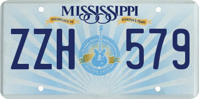 MS license plate ZZH579